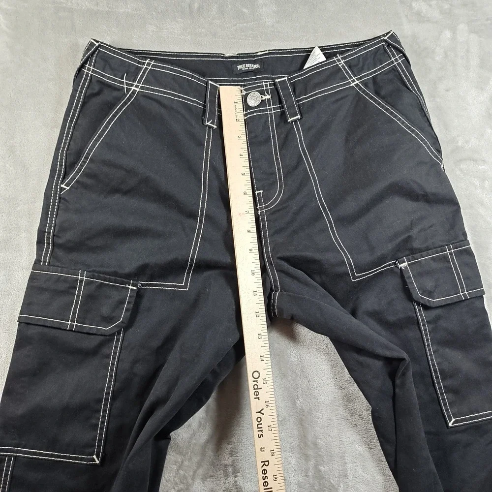True Religion Military SN Cargo Pants Mens 30x30.5 Wide Leg Utility Carpenter